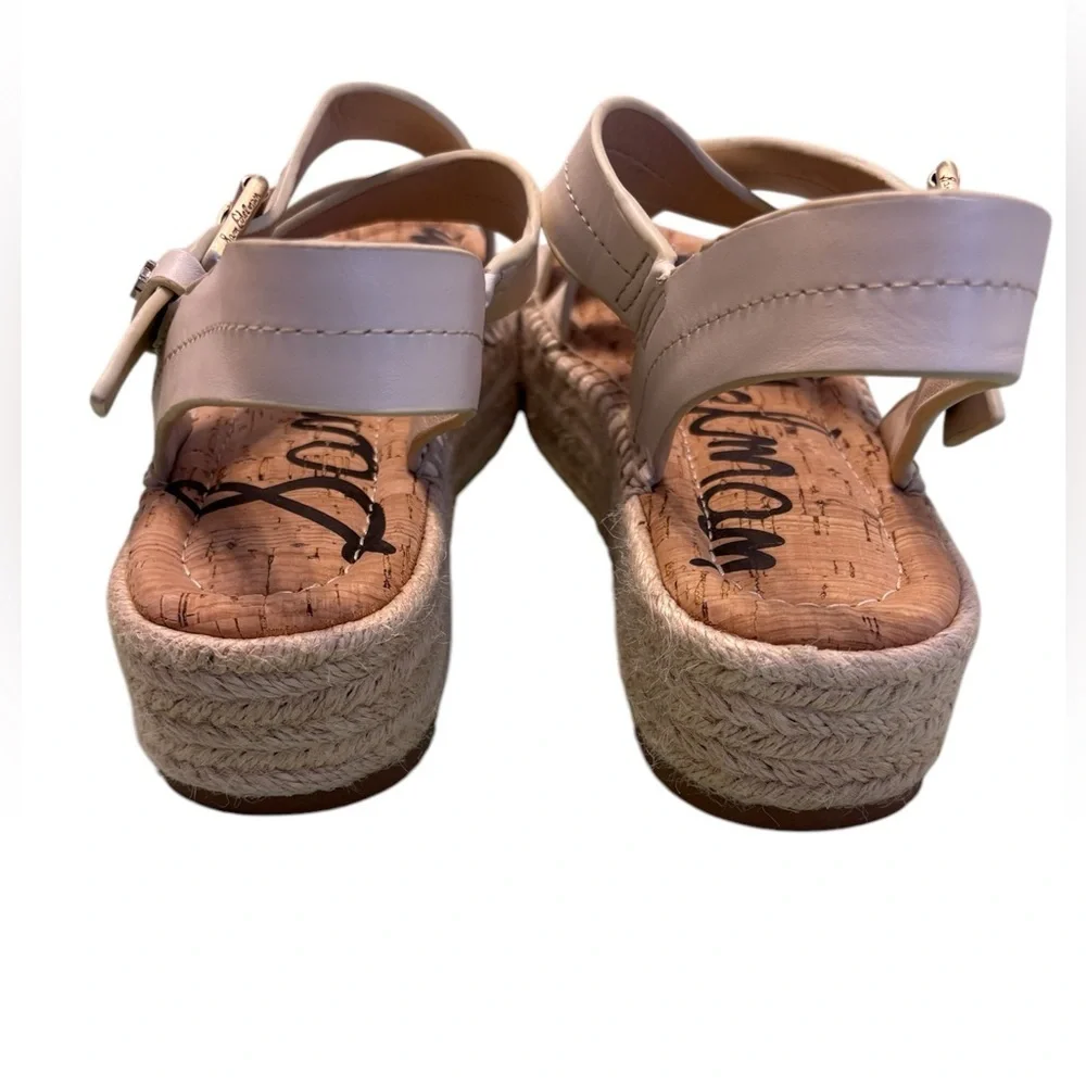 Sam Edelman Aisling Crisscross Leather Espadrille Platform Sandals Size 10